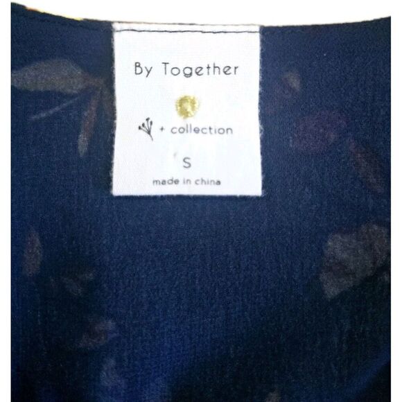 By Together Floral Midi Dress Womens Smalk V Neck Cottagecore Prairie Modest - Picture 6 of 7